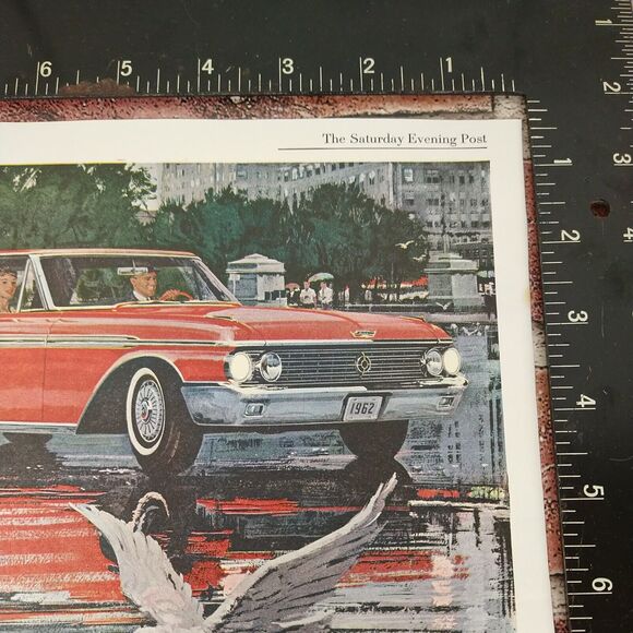 1961 Ford Galaxie Quality / Whisper - Red Car - Original Vtg PRINT AD Ephemera - Picture 7 of 10